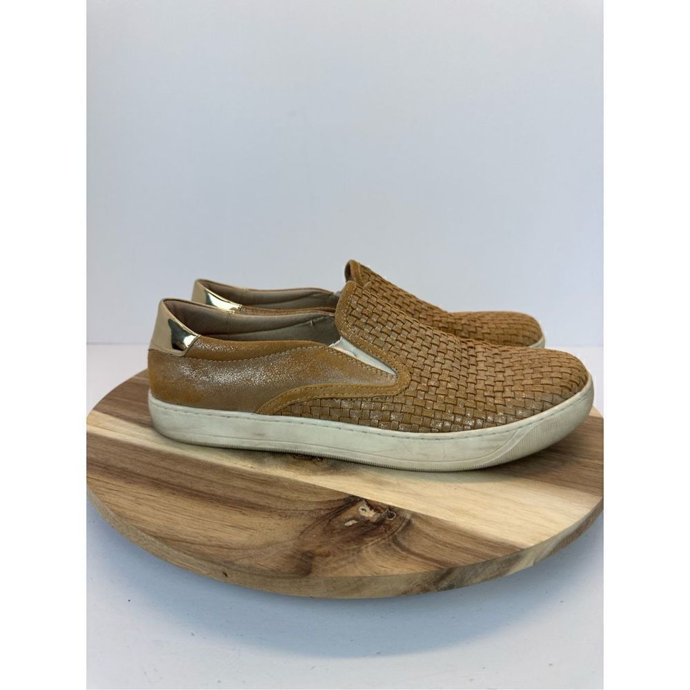 JOHNSTON & MURPHY Elaina Gold Slip on Sneakers Shoes Women's 10